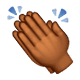 👏🏾 Emoji klatschende Hände: mitteldunkle Hautfarbe WhatsApp 2.19.7.