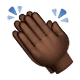 👏🏿 Emoji klatschende Hände: dunkle Hautfarbe WhatsApp 2.19.7.