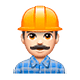 👷🏻 Emoji Trabalhador De Construção Civil: Pele Clara na WhatsApp 2.19.7.