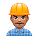👷🏽 Emoji Bauarbeiter(in): mittlere Hautfarbe WhatsApp 2.19.7.