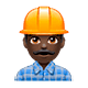 👷🏿 Emoji Trabalhador De Construção Civil: Pele Escura na WhatsApp 2.19.7.