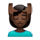 💆🏿 Emoji Person, die eine Kopfmassage bekommt: dunkle Hautfarbe WhatsApp 2.19.7.