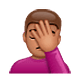 Emoji 🤦🏽 Persona Esasperata: Carnagione Olivastra su WhatsApp 2.19.7.