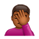 🤦🏾 Emoji sich an den Kopf fassende Person: mitteldunkle Hautfarbe WhatsApp 2.19.7.