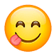 😋 Emoji sich die Lippen leckendes Gesicht WhatsApp 2.19.7.