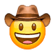 Émoji 🤠 Visage Avec Chapeau De Cowboy sur WhatsApp 2.19.7.