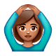 🙆🏽 Emoji Person mit Händen auf dem Kopf: mittlere Hautfarbe WhatsApp 2.19.7.