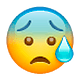 😰 Emoji besorgtes Gesicht mit Schweißtropfen WhatsApp 2.19.7.