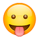😛 Emoji Gesicht mit herausgestreckter Zunge WhatsApp 2.19.7.