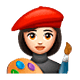 👩🏻‍🎨 Emoji Artista Mujer: Tono De Piel Claro en WhatsApp 2.19.7.