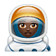 👩🏿‍🚀 Emoji Astronautin: dunkle Hautfarbe WhatsApp 2.19.7.