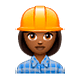 👷🏾‍♀️ Emoji Bauarbeiterin: mitteldunkle Hautfarbe WhatsApp 2.19.7.