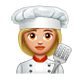 👩🏼‍🍳 Emoji Cocinera: Tono De Piel Claro Medio en WhatsApp 2.19.7.