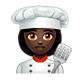 👩🏿‍🍳 Emoji Cocinera: Tono De Piel Oscuro en WhatsApp 2.19.7.