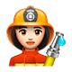 Emoji 👩🏻‍🚒 Pompiere Donna: Carnagione Chiara su WhatsApp 2.19.7.