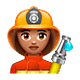 👩🏽‍🚒 Emoji Feuerwehrfrau: mittlere Hautfarbe WhatsApp 2.19.7.