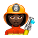 Émoji 👩🏿‍🚒 Pompier Femme : Peau Foncée sur WhatsApp 2.19.7.