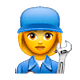 Emoji 👩‍🔧 Meccanico Donna su WhatsApp 2.19.7.