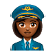 Emoji 👩🏾‍✈️ Pilota Donna: Carnagione Abbastanza Scura su WhatsApp 2.19.7.
