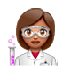Emoji 👩🏽‍🔬 Scienziata: Carnagione Olivastra su WhatsApp 2.19.7.