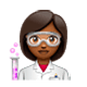 👩🏾‍🔬 Emoji Wissenschaftlerin: mitteldunkle Hautfarbe WhatsApp 2.19.7.