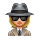 Emoji 🕵🏼‍♀️ Investigatrice: Carnagione Abbastanza Chiara su WhatsApp 2.19.7.