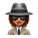 Emoji 🕵🏽‍♀️ Investigatrice: Carnagione Olivastra su WhatsApp 2.19.7.