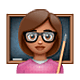 Emoji 👩🏽‍🏫 Professoressa: Carnagione Olivastra su WhatsApp 2.19.7.