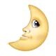 🌛 Emoji Mondsichel mit Gesicht links WhatsApp 2.19.7.
