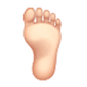 🦶🏻 Emoji Fuß: helle Hautfarbe WhatsApp 2.19.7.