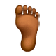 🦶🏾 Emoji Fuß: mitteldunkle Hautfarbe WhatsApp 2.19.7.