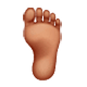 🦶🏽 Emoji Fuß: mittlere Hautfarbe WhatsApp 2.19.7.