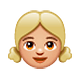 👧🏼 Emoji Mädchen: mittelhelle Hautfarbe WhatsApp 2.19.7.