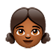 👧🏾 Emoji Mädchen: mitteldunkle Hautfarbe WhatsApp 2.19.7.