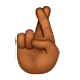 🤞🏾 Emoji Hand mit gekreuzten Fingern: mitteldunkle Hautfarbe WhatsApp 2.19.7.