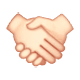 🤝🏻 Emoji Handschlag, helle Hautfarbe WhatsApp 2.19.7.