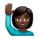 🙋🏿 Emoji Persona Con La Mano Levantada: Tono De Piel Oscuro en WhatsApp 2.19.7.