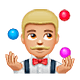 🤹🏼 Emoji Jongleur(in): mittelhelle Hautfarbe WhatsApp 2.19.7.
