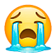 😭 Emoji Cara Llorando Fuerte en WhatsApp 2.19.7.