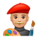 Emoji 👨🏼‍🎨 Artista Uomo: Carnagione Abbastanza Chiara su WhatsApp 2.19.7.