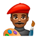 Emoji 👨🏾‍🎨 Artista Uomo: Carnagione Abbastanza Scura su WhatsApp 2.19.7.