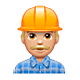 👷🏼‍♂️ Emoji Bauarbeiter: mittelhelle Hautfarbe WhatsApp 2.19.7.