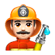 👨🏻‍🚒 Emoji Feuerwehrmann: helle Hautfarbe WhatsApp 2.19.7.