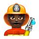 👨🏿‍🚒 Emoji Feuerwehrmann: dunkle Hautfarbe WhatsApp 2.19.7.