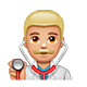 👨🏼‍⚕️ Emoji Profesional Sanitario Hombre: Tono De Piel Claro Medio en WhatsApp 2.19.7.