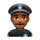 👮🏾‍♂️ Emoji Agente De Policía Hombre: Tono De Piel Oscuro Medio en WhatsApp 2.19.7.