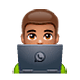 Emoji 👨🏽‍💻 Tecnologo: Carnagione Olivastra su WhatsApp 2.19.7.