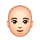 👨🏻‍🦲 Emoji Hombre: Tono De Piel Claro Y Sin Pelo en WhatsApp 2.19.7.