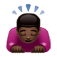 Emoji 🙇🏿‍♂️ Uomo Che Fa Inchino Profondo: Carnagione Scura su WhatsApp 2.19.7.