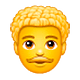 Emoji 👨‍🦱 Uomo: Capelli Ricci su WhatsApp 2.19.7.